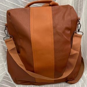 Soft leather anti-theft backpack